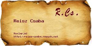 Reisz Csaba névjegykártya