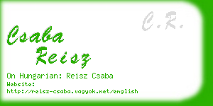 csaba reisz business card